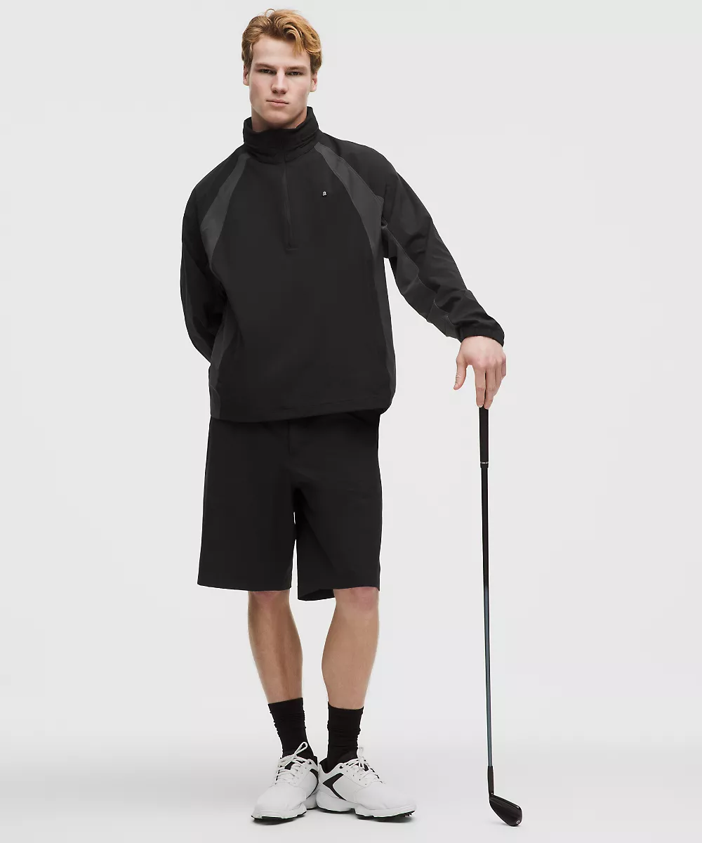Pull de golf demi-zip déperlant — Black/Graphite Grey, view 2