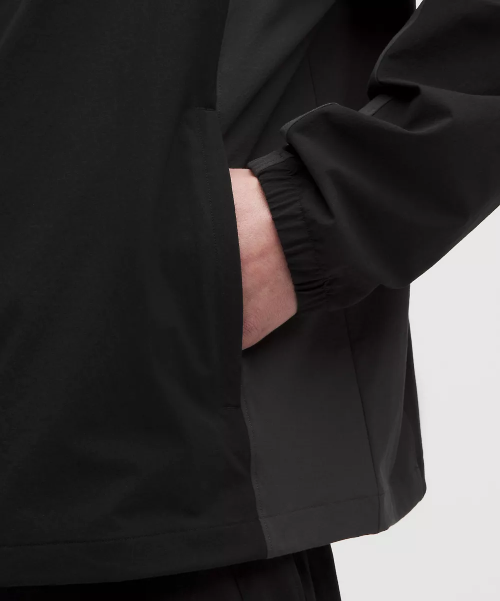 Pull de golf demi-zip déperlant — Black/Graphite Grey, view 5