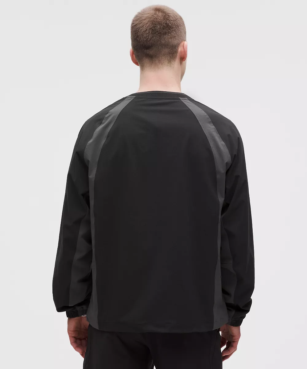 Pull de golf col V déperlant — Black/Graphite Grey, view 3