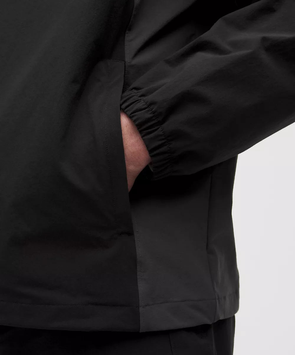 Pull de golf col V déperlant — Black/Graphite Grey, view 5