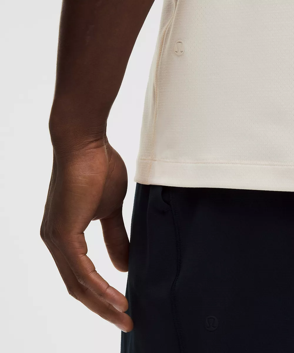 Chemise en jersey doux et mesh manches courtes — Light Ivory, view 5