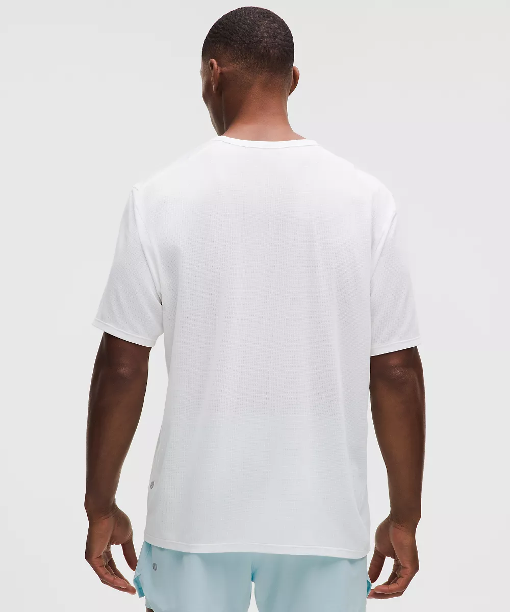 Mile Maker t-shirt en mesh manches courtes — Heathered White, view 3