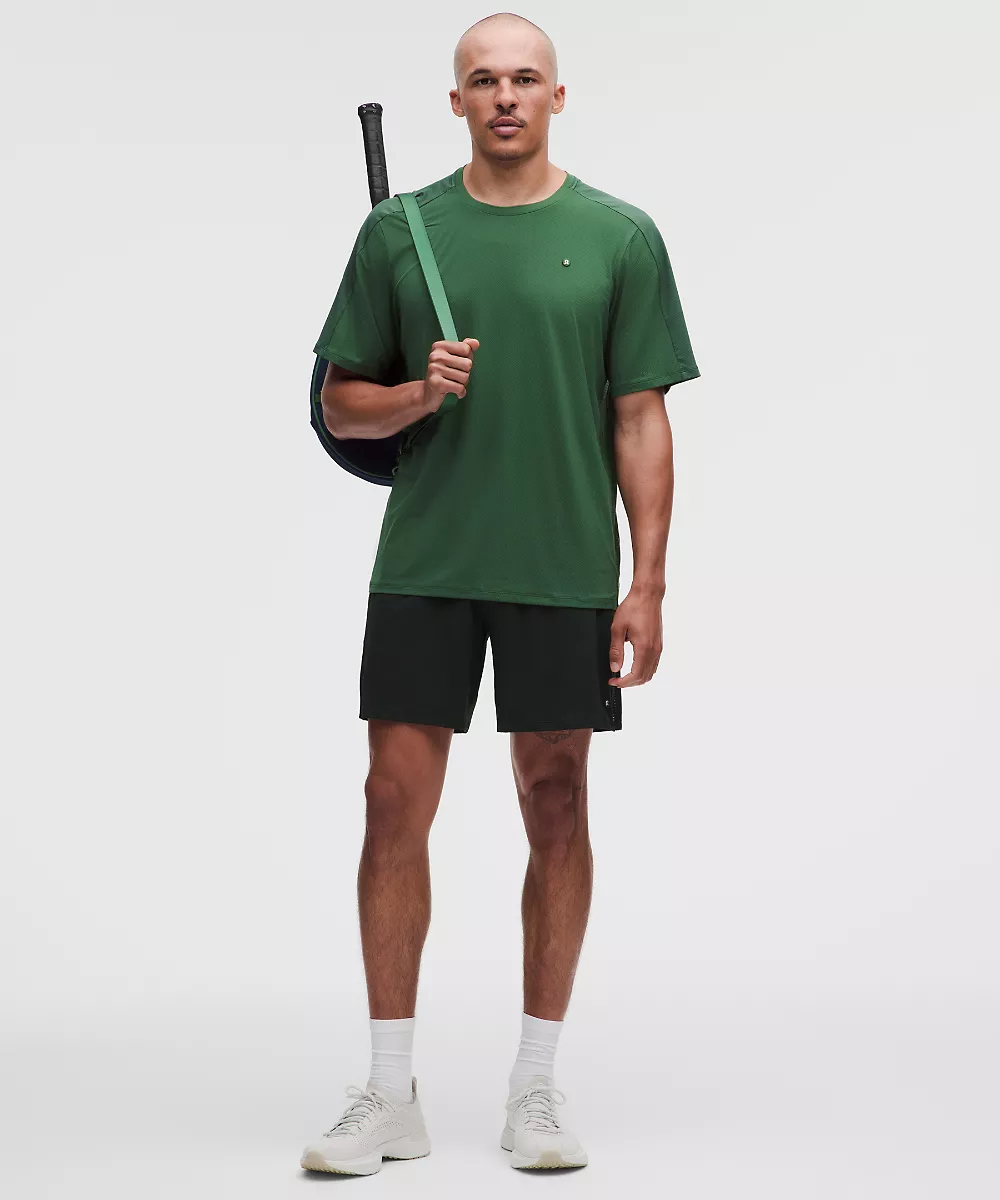 Chemise de tennis anti-UV à empiècements en mesh — Green Cove, view 2