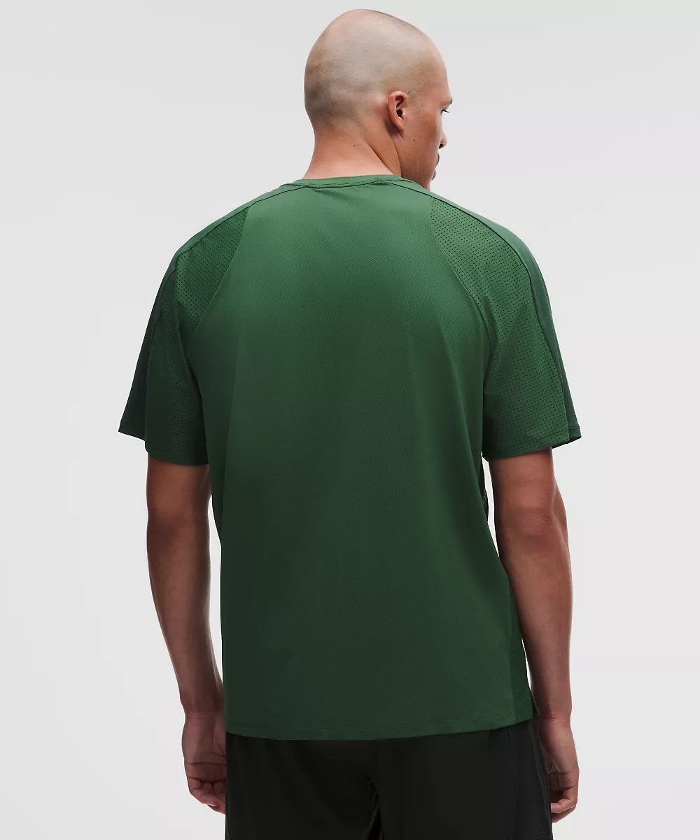 Chemise de tennis anti-UV à empiècements en mesh — Green Cove, view 3
