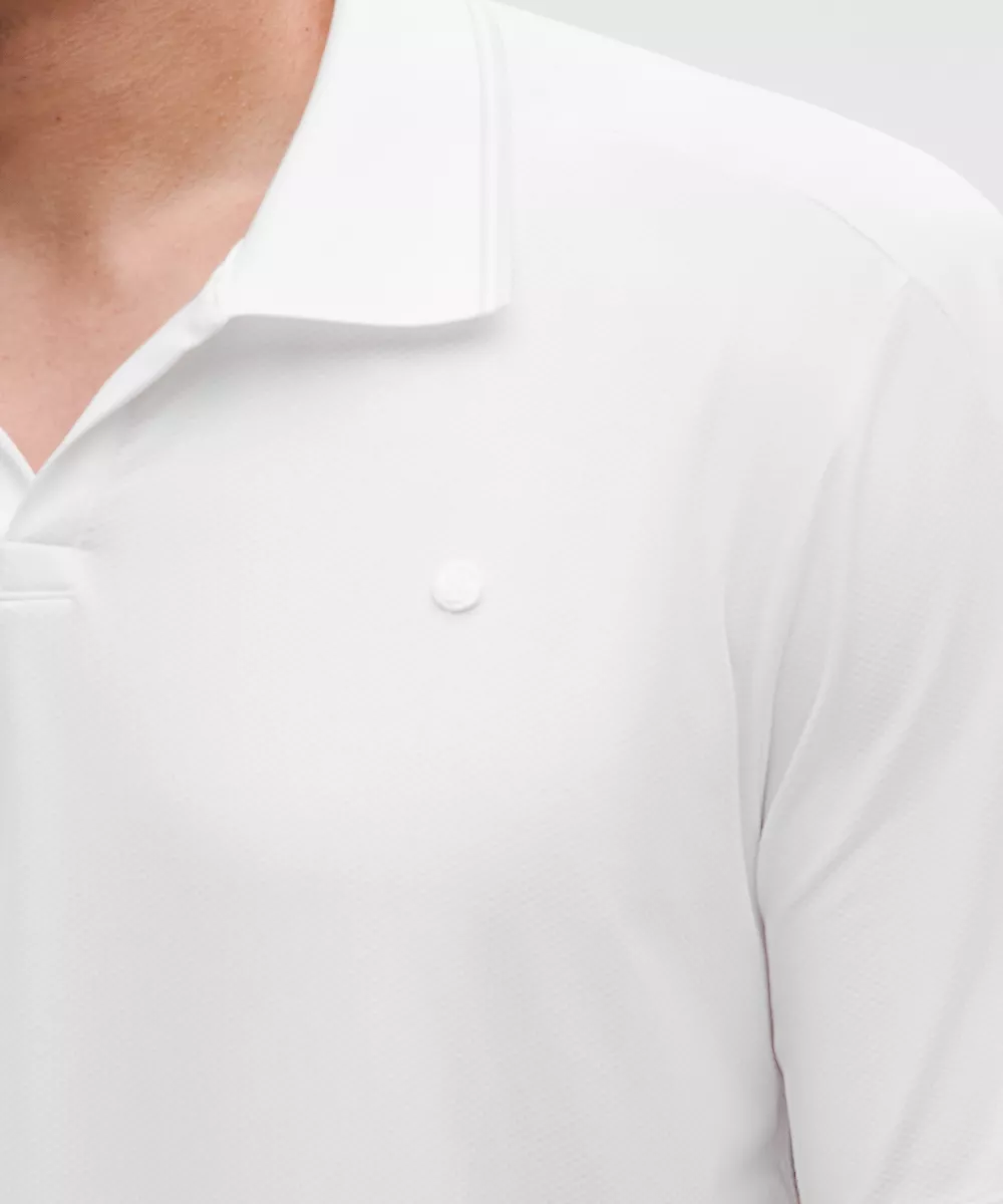 Polo de tennis à panneaux en mesh — White, view 5