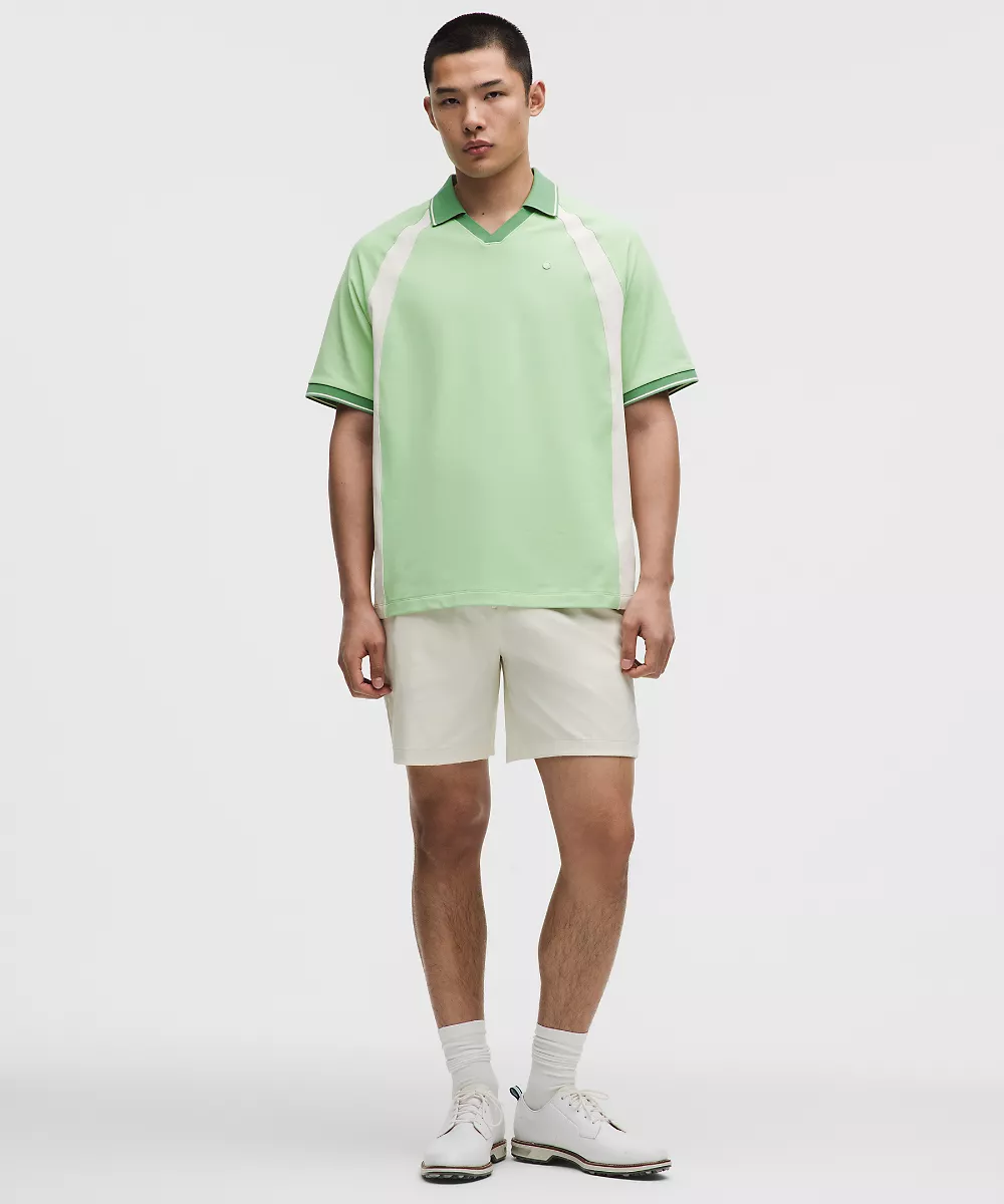 Polo de golf anti-UV coupe décontractée — Kale Krush/Light Ivory/Canteen Green, view 2