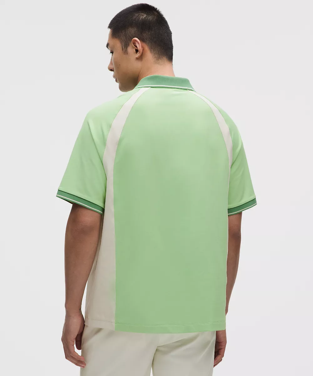Polo de golf anti-UV coupe décontractée — Kale Krush/Light Ivory/Canteen Green, view 3