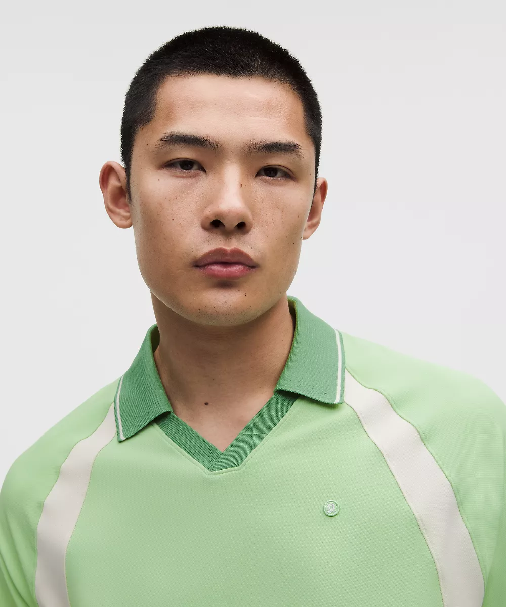 Polo de golf anti-UV coupe décontractée — Kale Krush/Light Ivory/Canteen Green, view 4