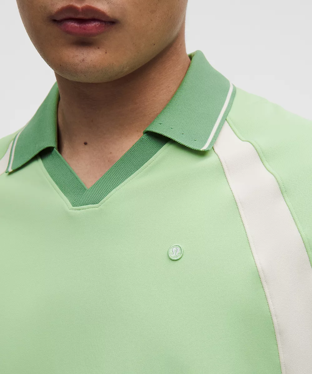 Polo de golf anti-UV coupe décontractée — Kale Krush/Light Ivory/Canteen Green, view 5