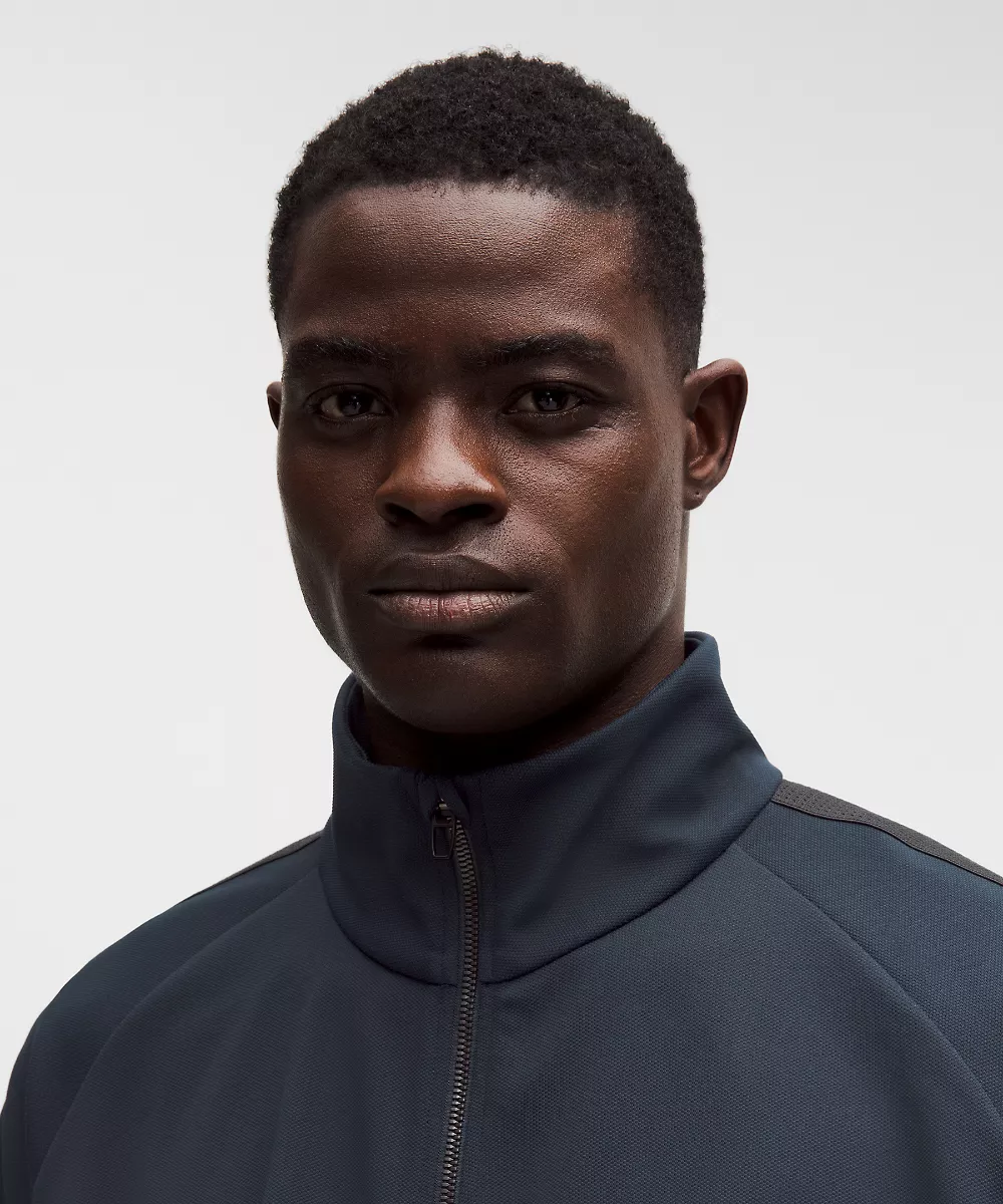 Veste de survêtement en piqué coupe décontractée — True Navy, view 4
