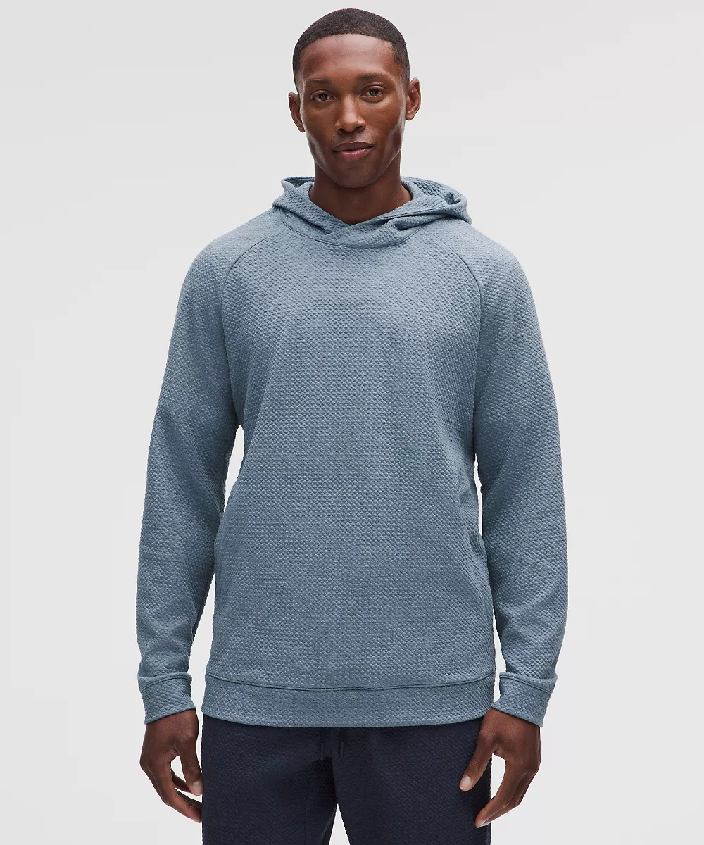 Sweat à capuche Ease The Day — HEATHERED STEEL BLUE/Black, view 1