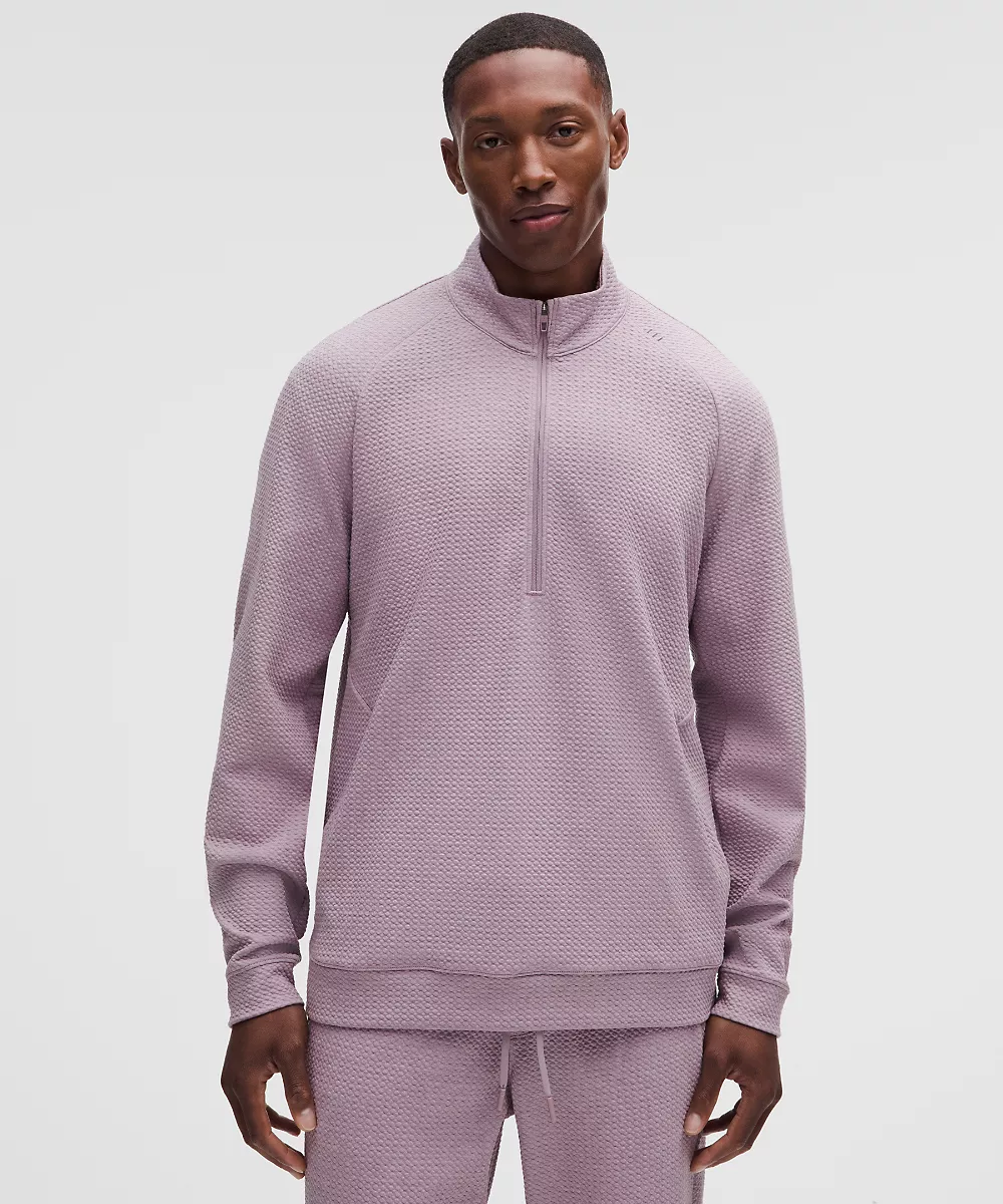 Demi-zip Ease The Day — Heathered Lotus Lavender/Black, view 1