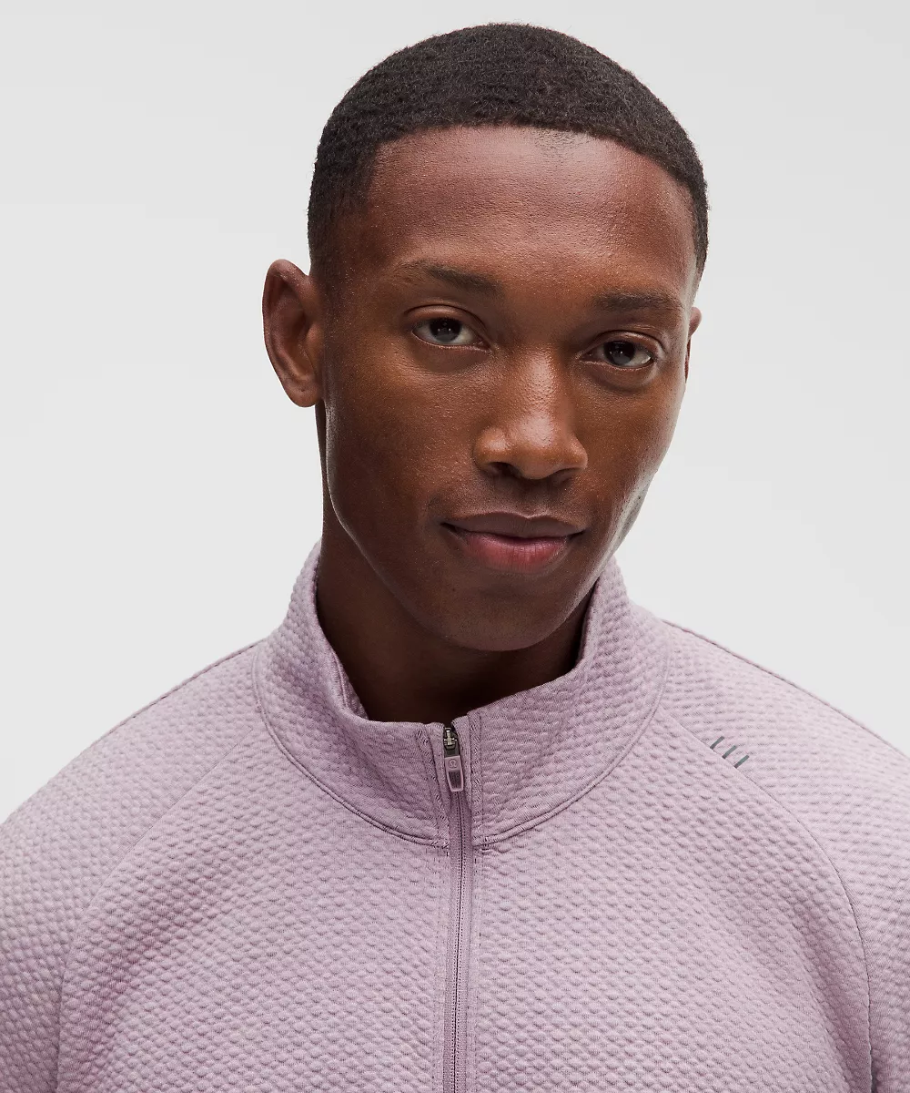 Demi-zip Ease The Day — Heathered Lotus Lavender/Black, view 4