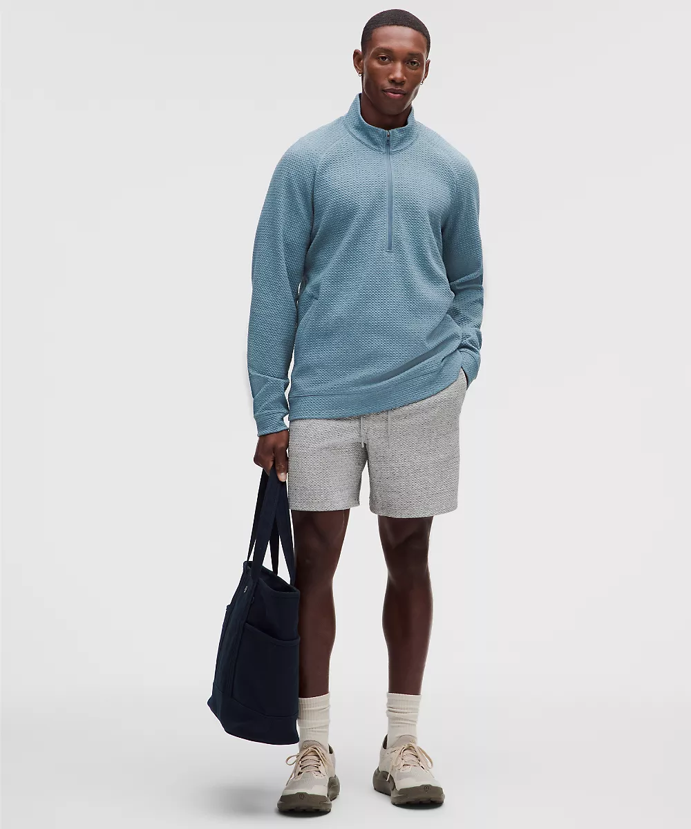 Demi-zip Ease The Day — HEATHERED STEEL BLUE/Black, view 2