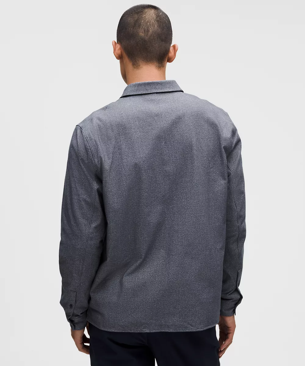 Surchemise tissée brossée — Heathered True Navy, view 3