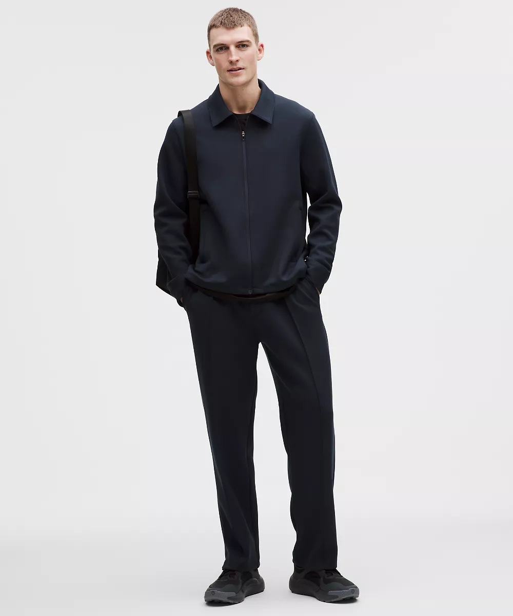 Veste zippée intégrale à col Smooth Spacer — True Navy, view 2