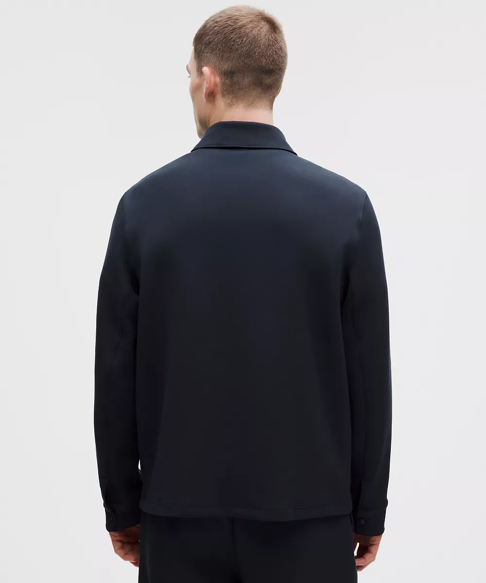 Veste zippée intégrale à col Smooth Spacer — True Navy, view 3