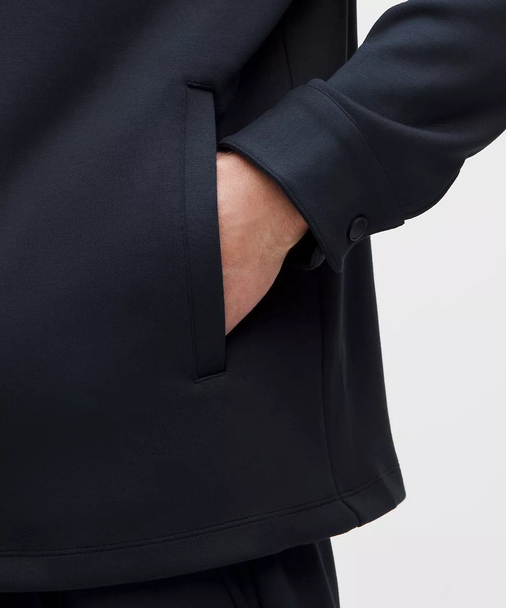 Veste zippée intégrale à col Smooth Spacer — True Navy, view 5