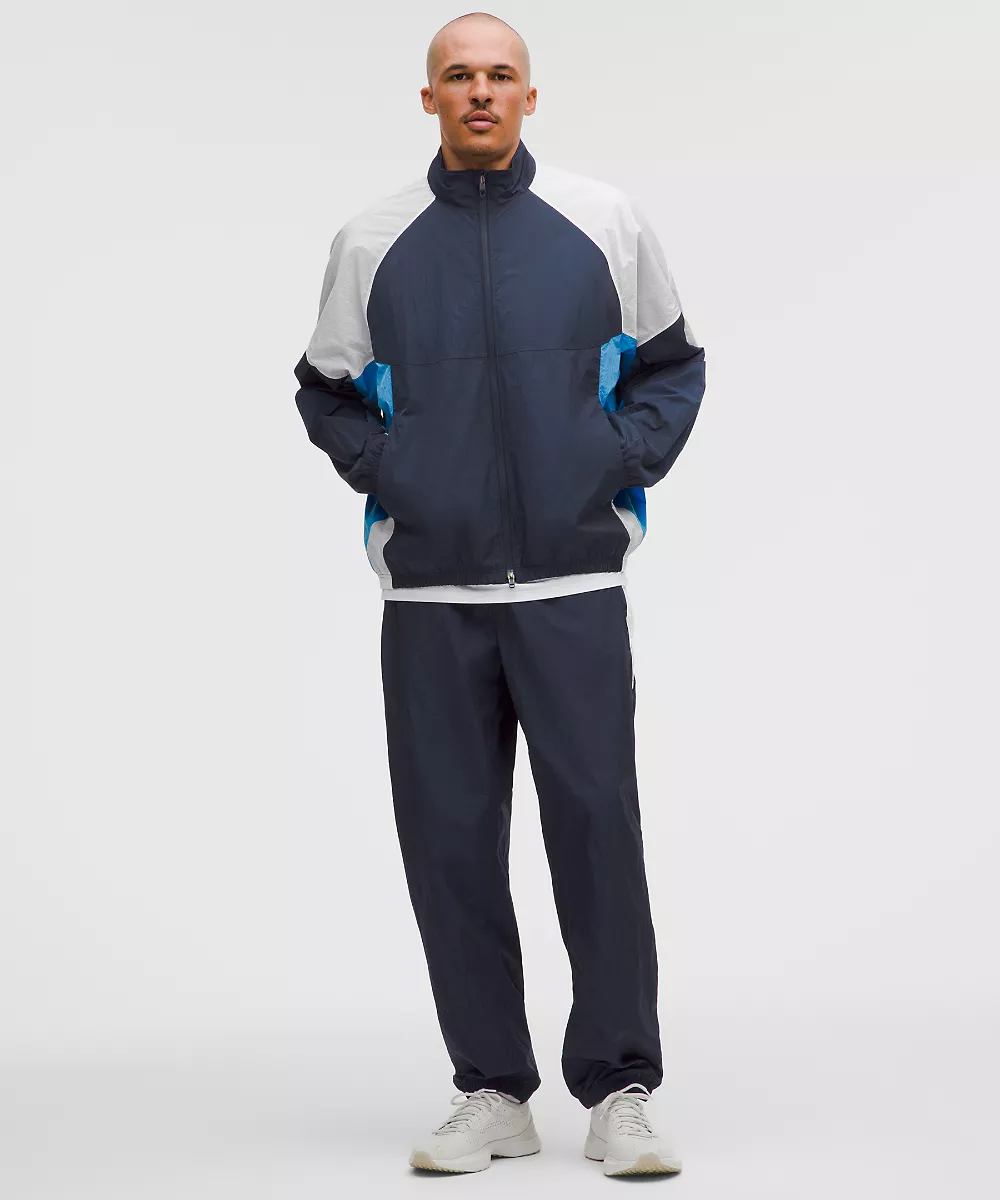 Veste de survêtement oversize en nylon — Club Blue/White/Ocean Wave, view 2