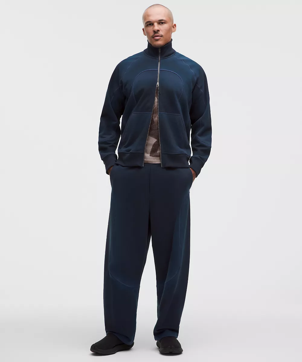 Veste zippée en molleton français délavé *SLNSH Collection — Sun Fade True Navy, view 2