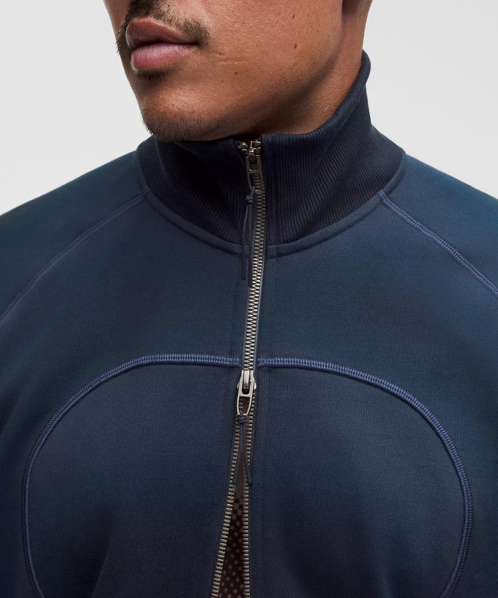 Veste zippée en molleton français délavé *SLNSH Collection — Sun Fade True Navy, view 5