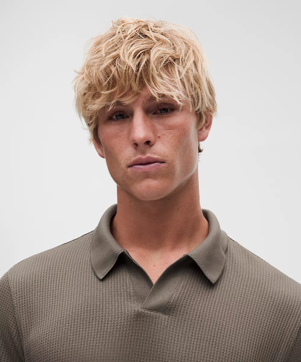 Polo texturé sans coutures — Oakwood Tan/Nomad, view 4