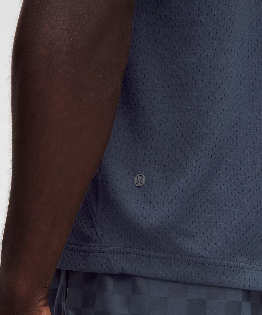 Chemise manches courtes en jersey à col coupe décontractée — Club Blue, view 5