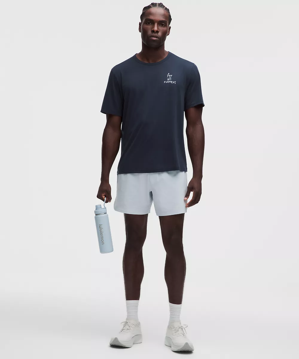 Mile Maker chemise en mesh manches courtes *For All Runners — True Navy, view 2