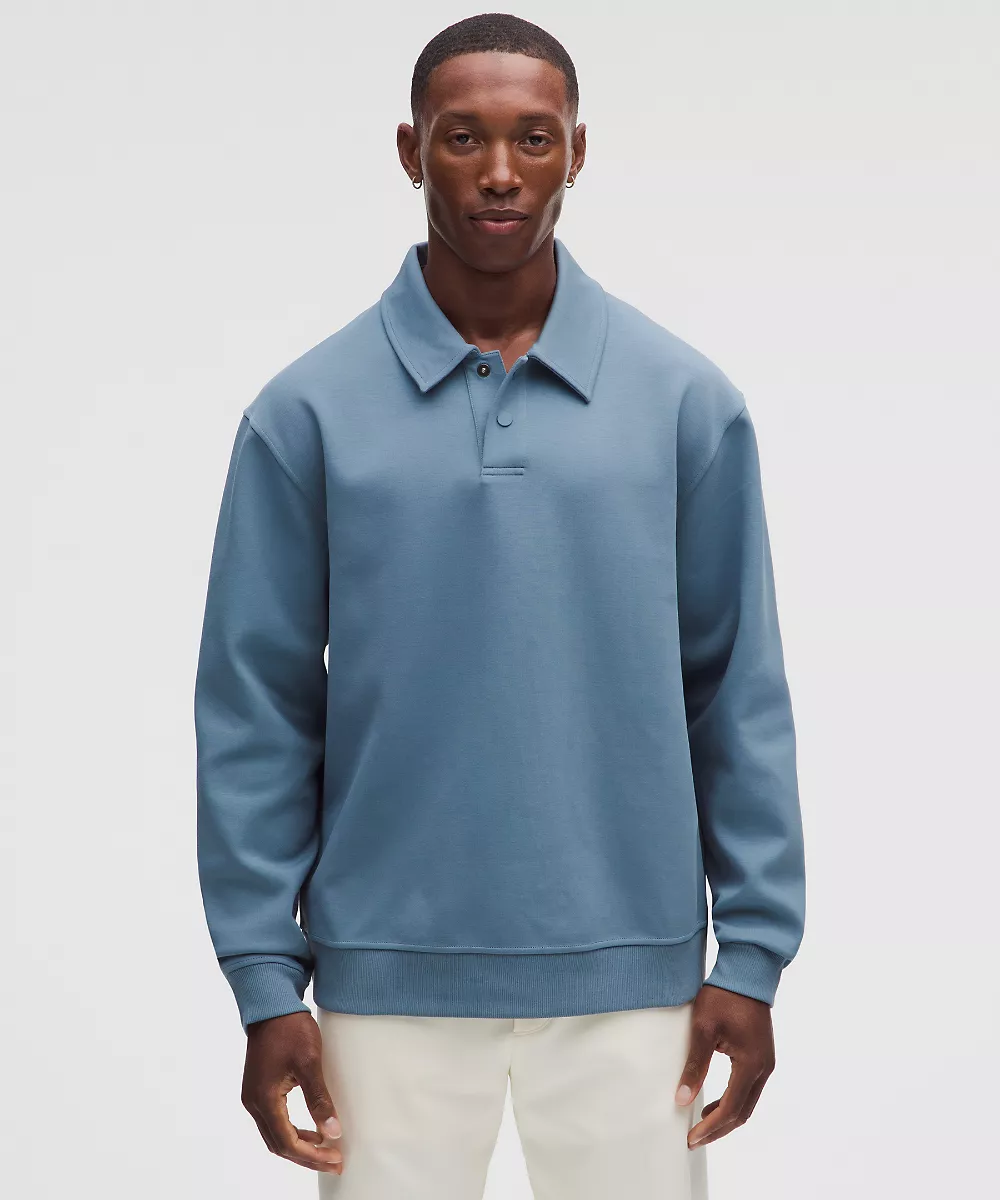 Grand Standard polo manches longues — Steel Blue, view 1