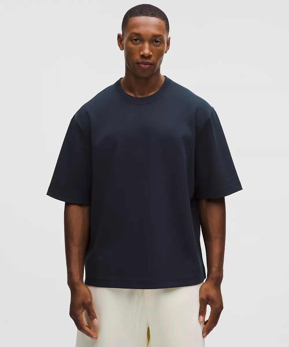 Grand Standard col rond manches courtes — True Navy, view 1