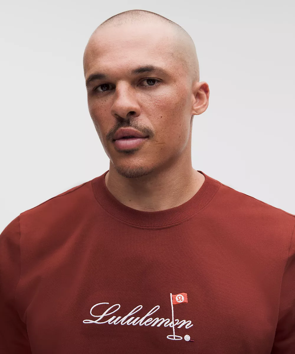 T-shirt en coton épais coupe classique *Golf Flag — Cranberry Charm, view 4
