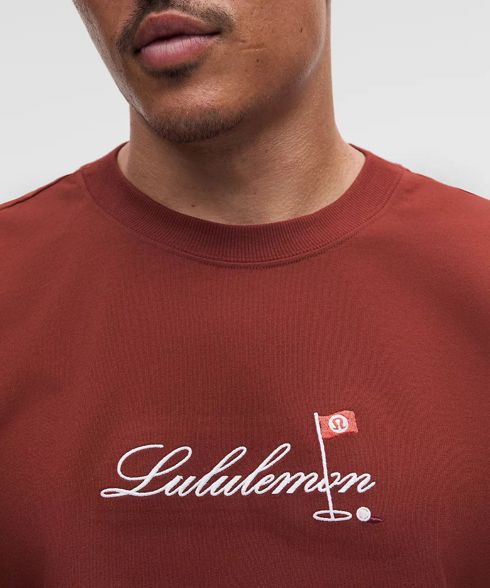 T-shirt en coton épais coupe classique *Golf Flag — Cranberry Charm, view 5