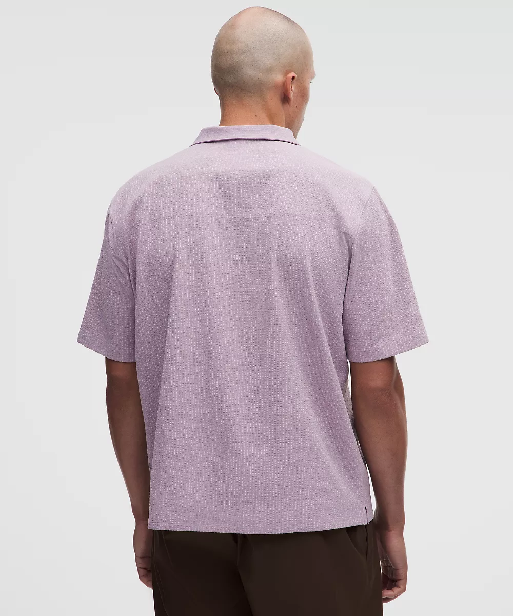 Chemise à col camp Airing Easy *Texturé — Lotus Lavender, view 3