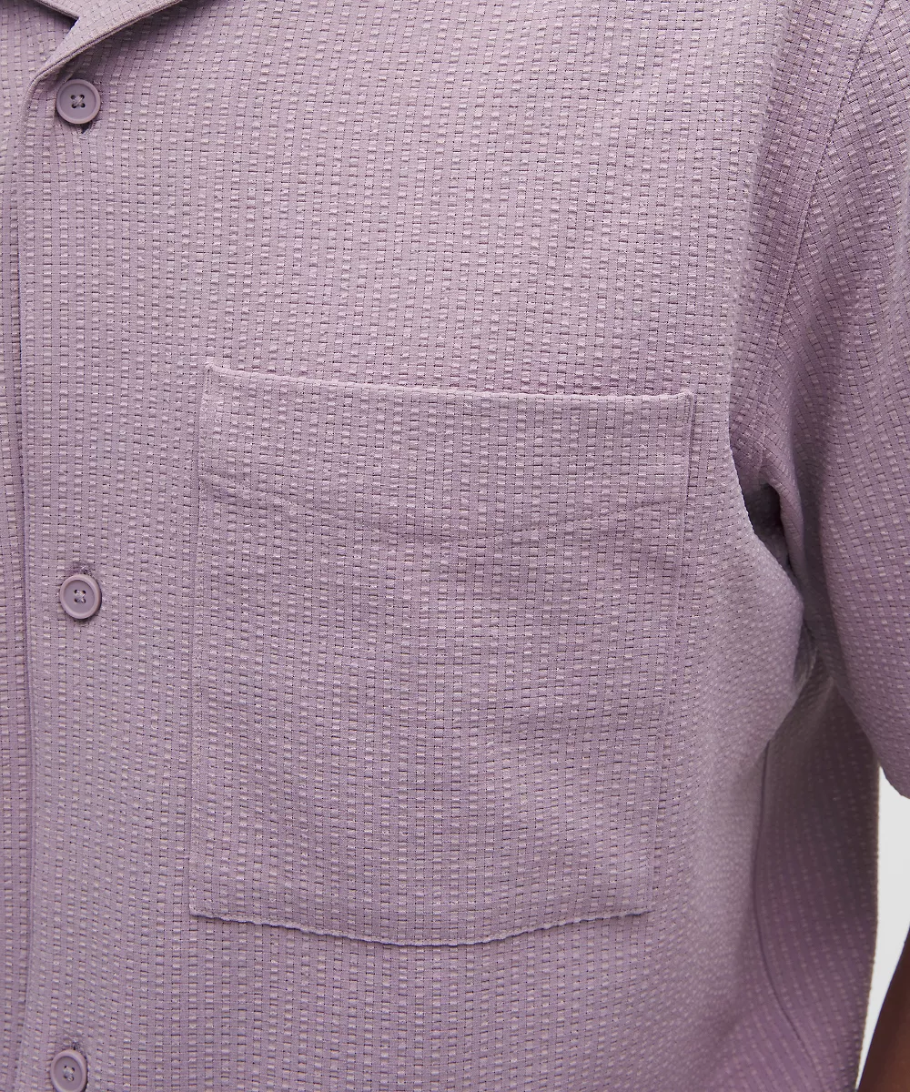 Chemise à col camp Airing Easy *Texturé — Lotus Lavender, view 5