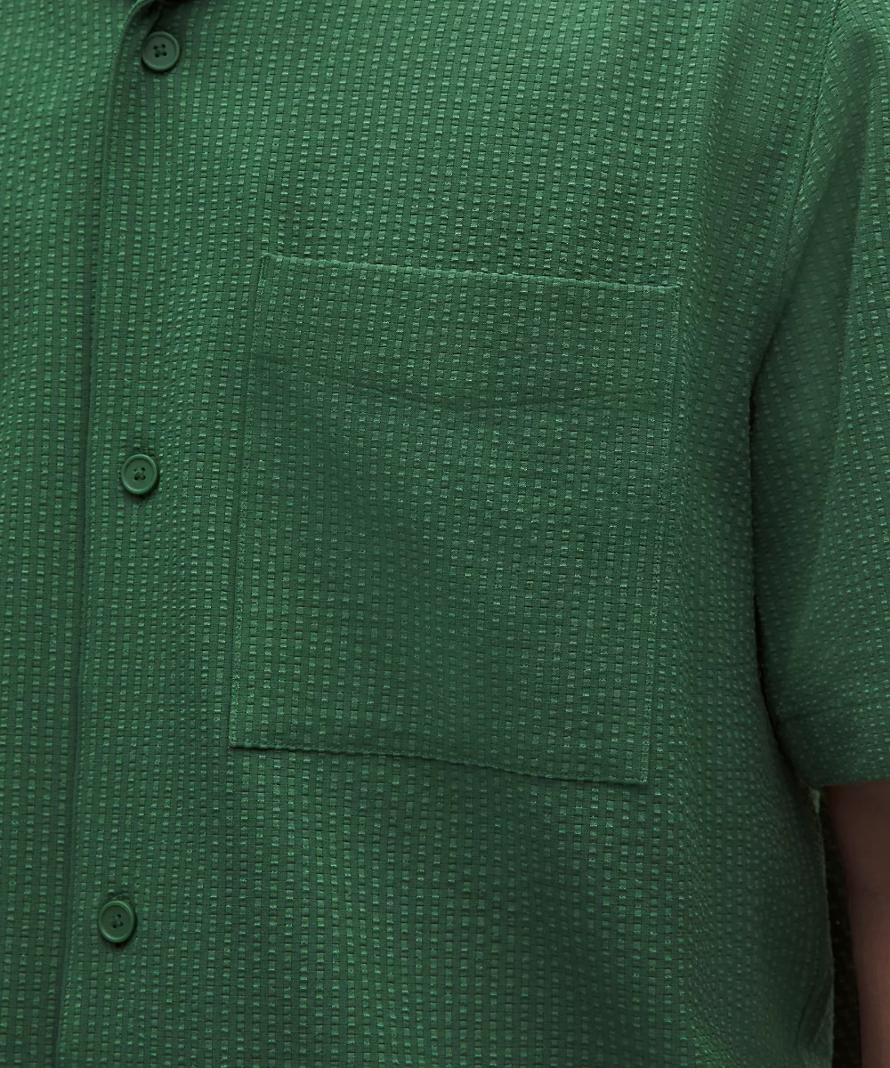 Chemise à col camp Airing Easy *Texturé — Green Cove, view 5