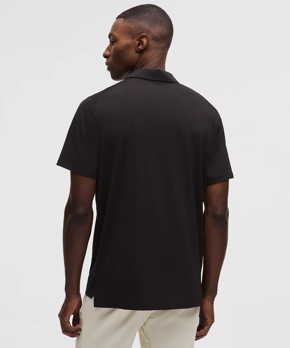 Polo de sport logo manches courtes — Black, view 3