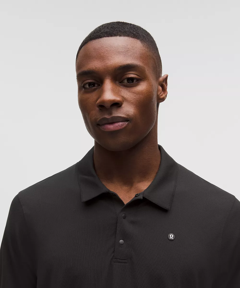 Polo de sport logo manches courtes — Black, view 4
