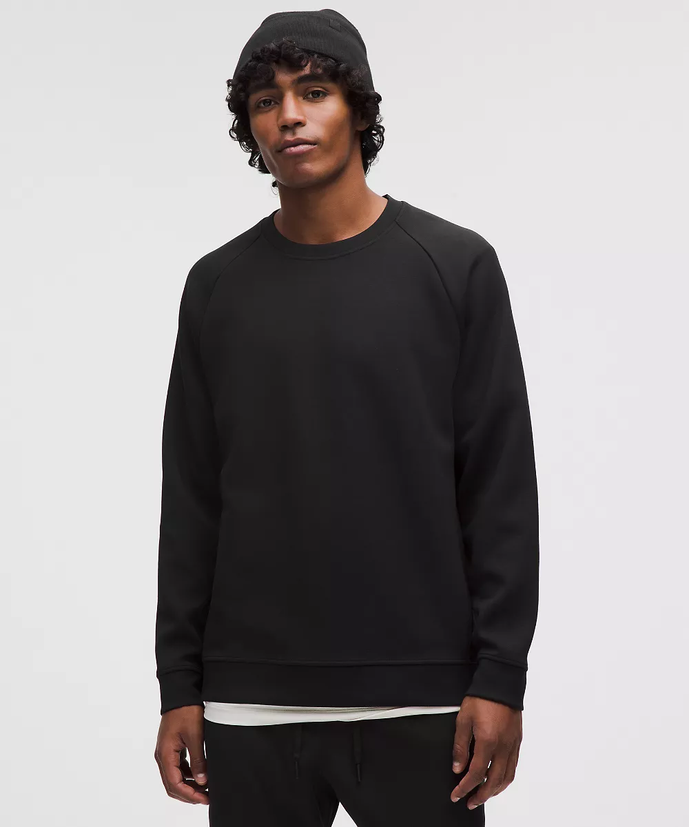 Sweat col rond Smooth Spacer coupe classique — Black, view 1