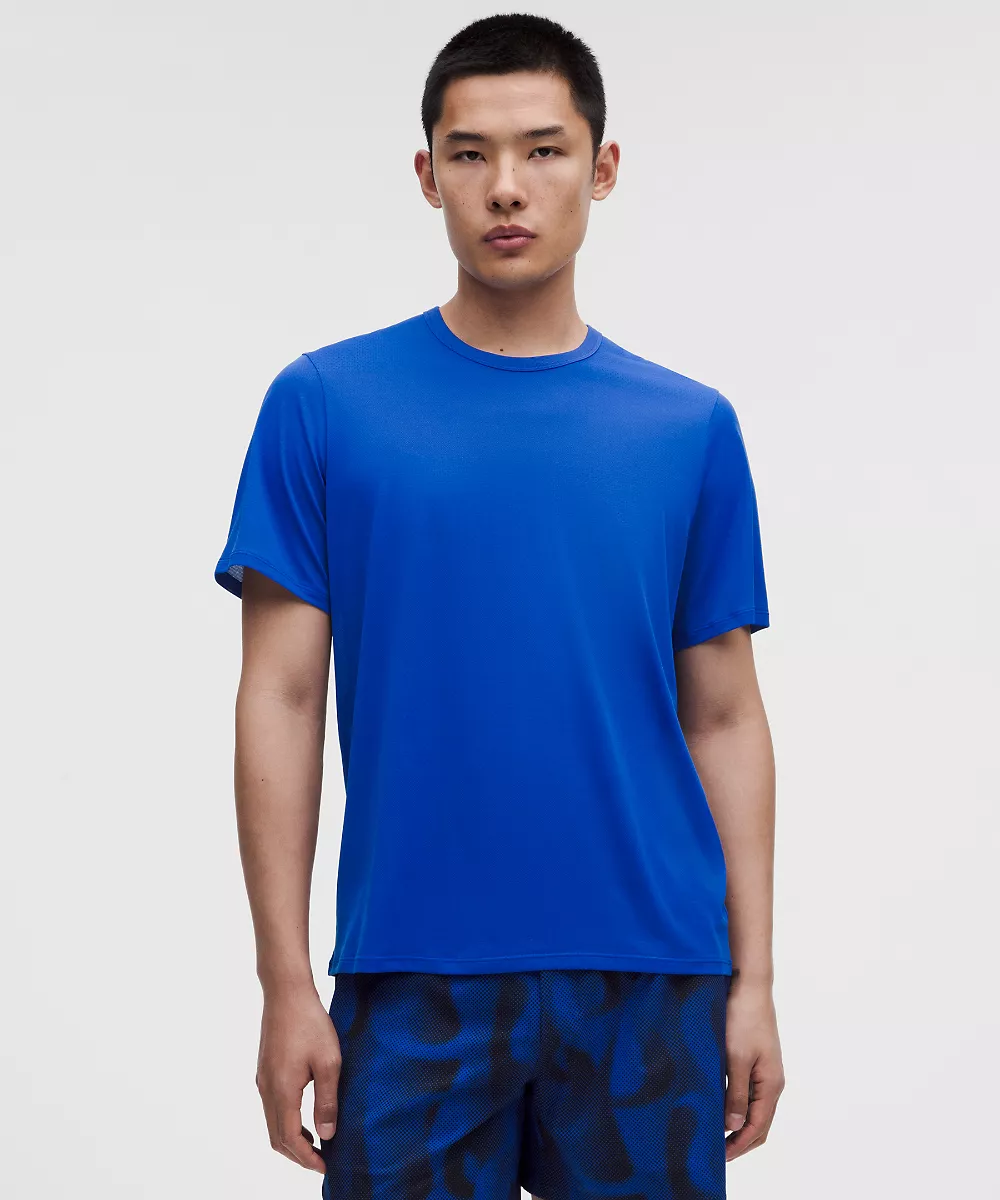 Fast and Free chemise manches courtes homme *Perforated Stripe — Beach Ball Blue, view 1