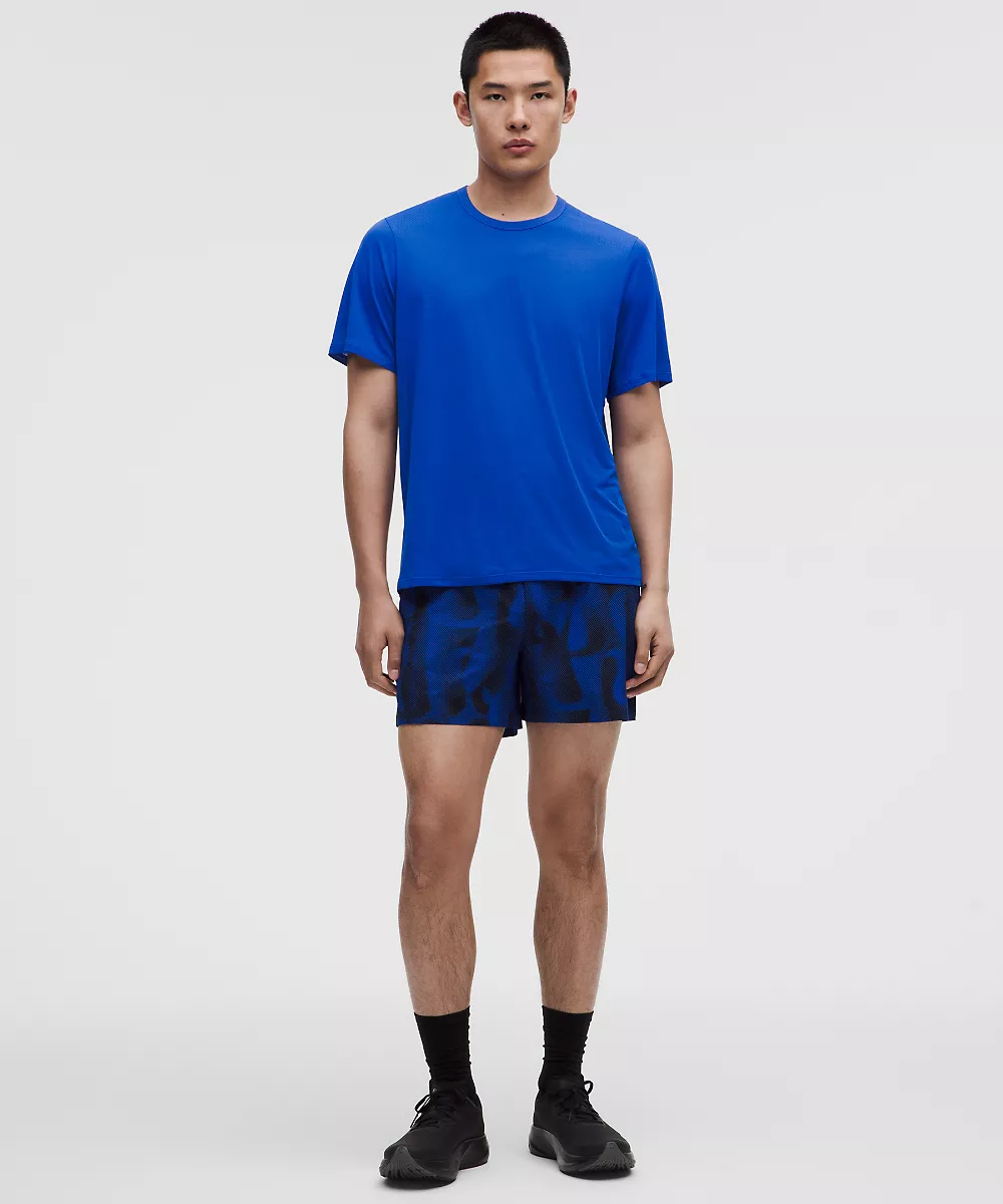 Fast and Free chemise manches courtes homme *Perforated Stripe — Beach Ball Blue, view 2