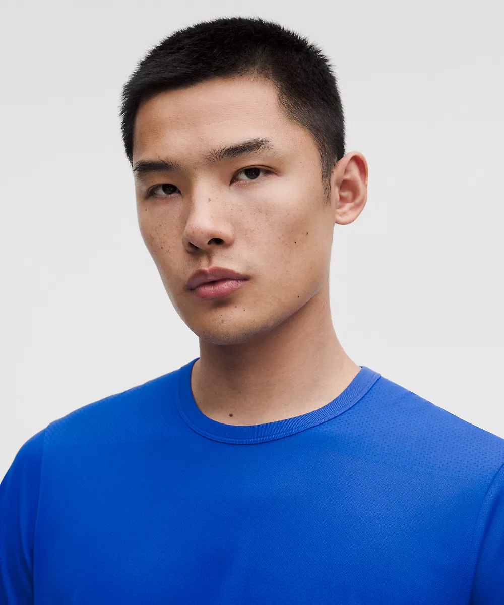 Fast and Free chemise manches courtes homme *Perforated Stripe — Beach Ball Blue, view 4