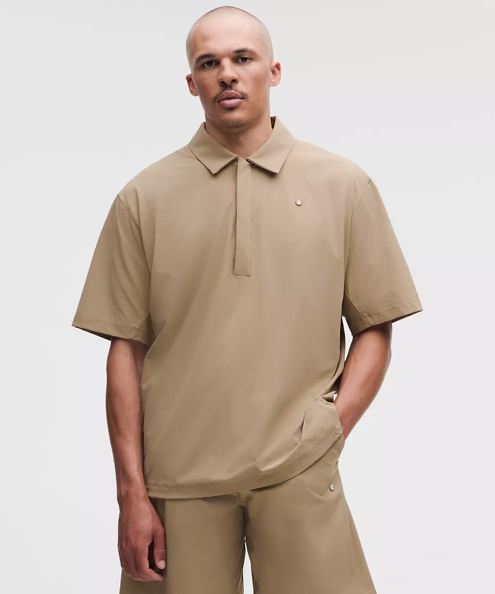 Pull de golf déperlant — Oakwood Tan, view 1