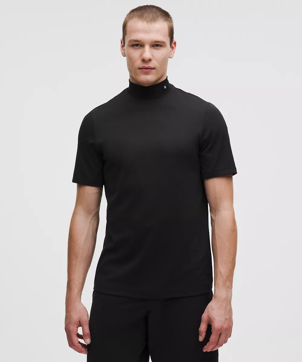 Chemise col montant coupe ajustée *ShowZero™ — Black, view 1