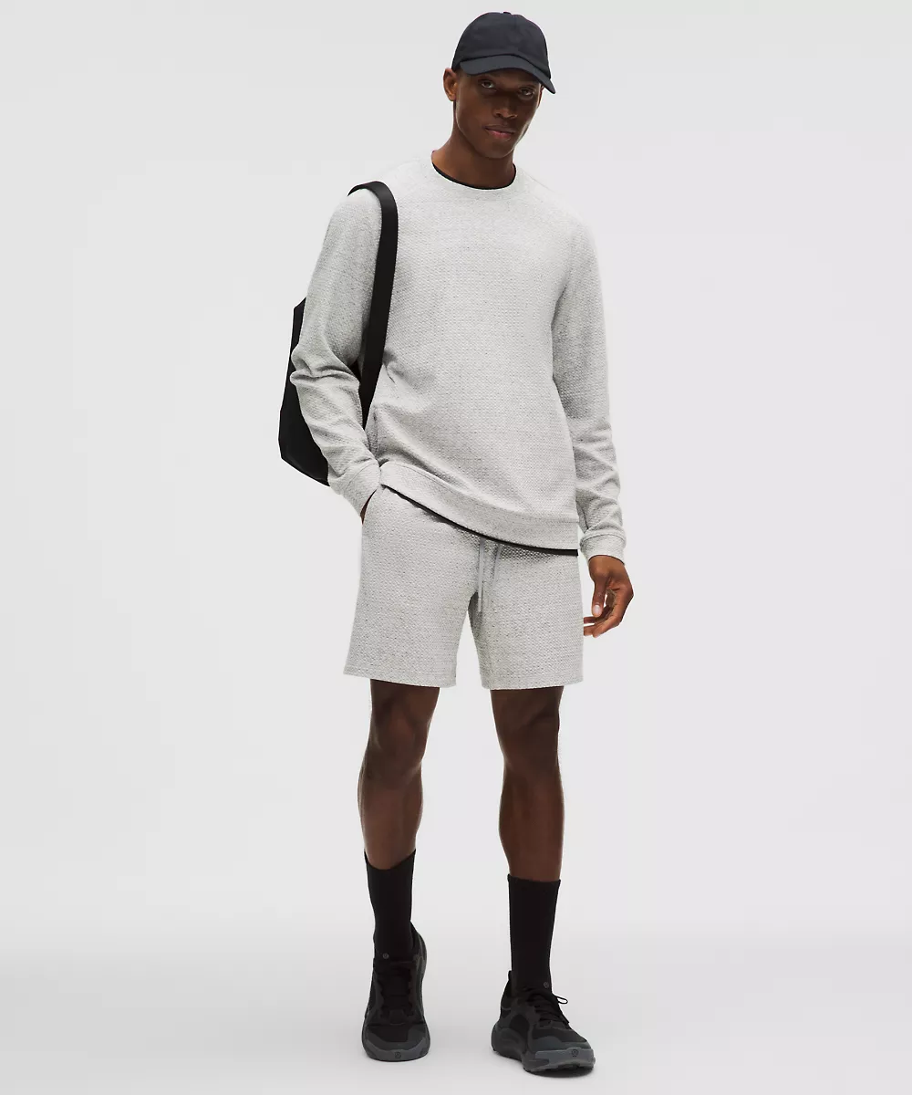 Sweat col rond Ease The Day — Heathered Melody Light Grey/Black, view 2