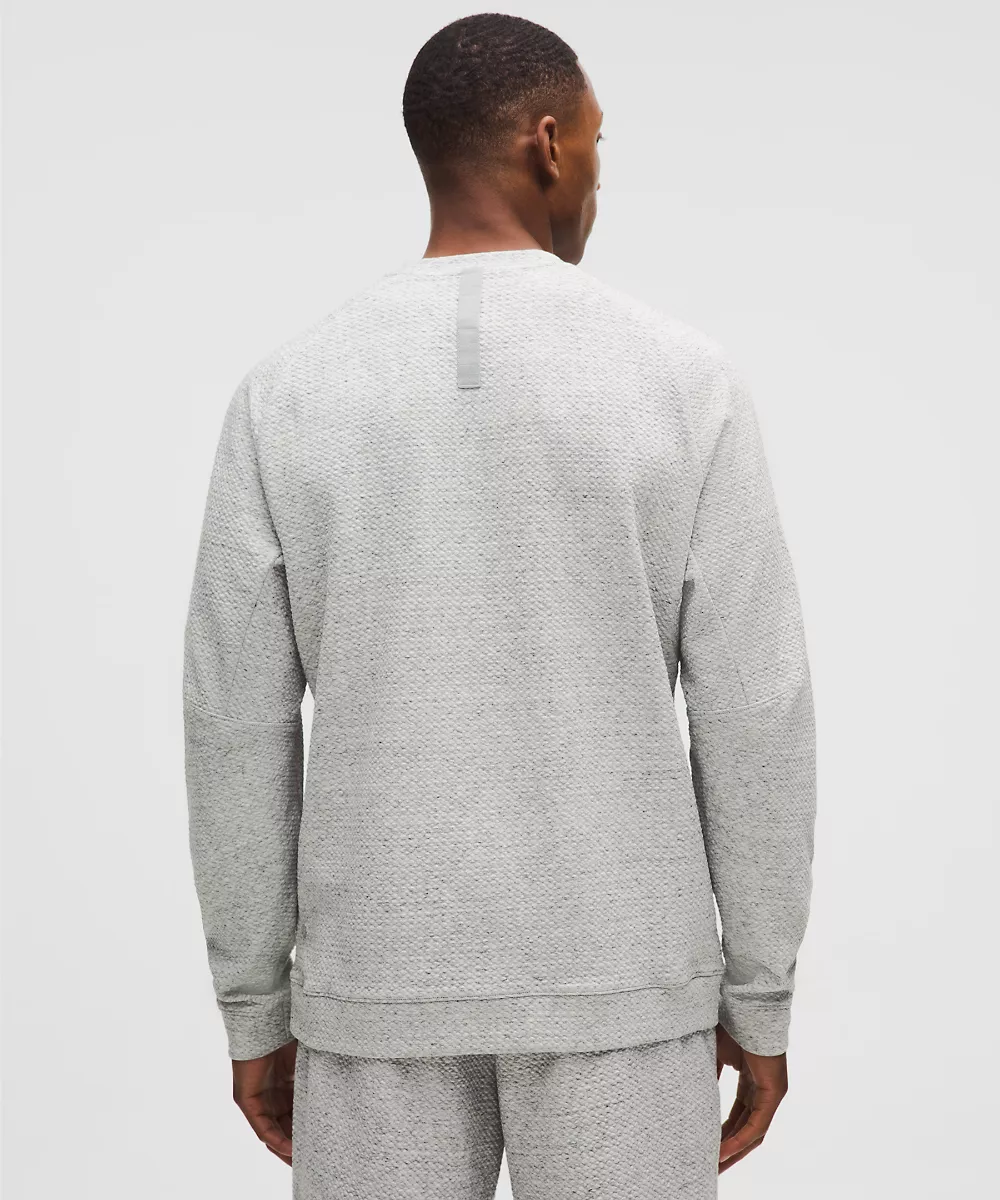 Sweat col rond Ease The Day — Heathered Melody Light Grey/Black, view 3