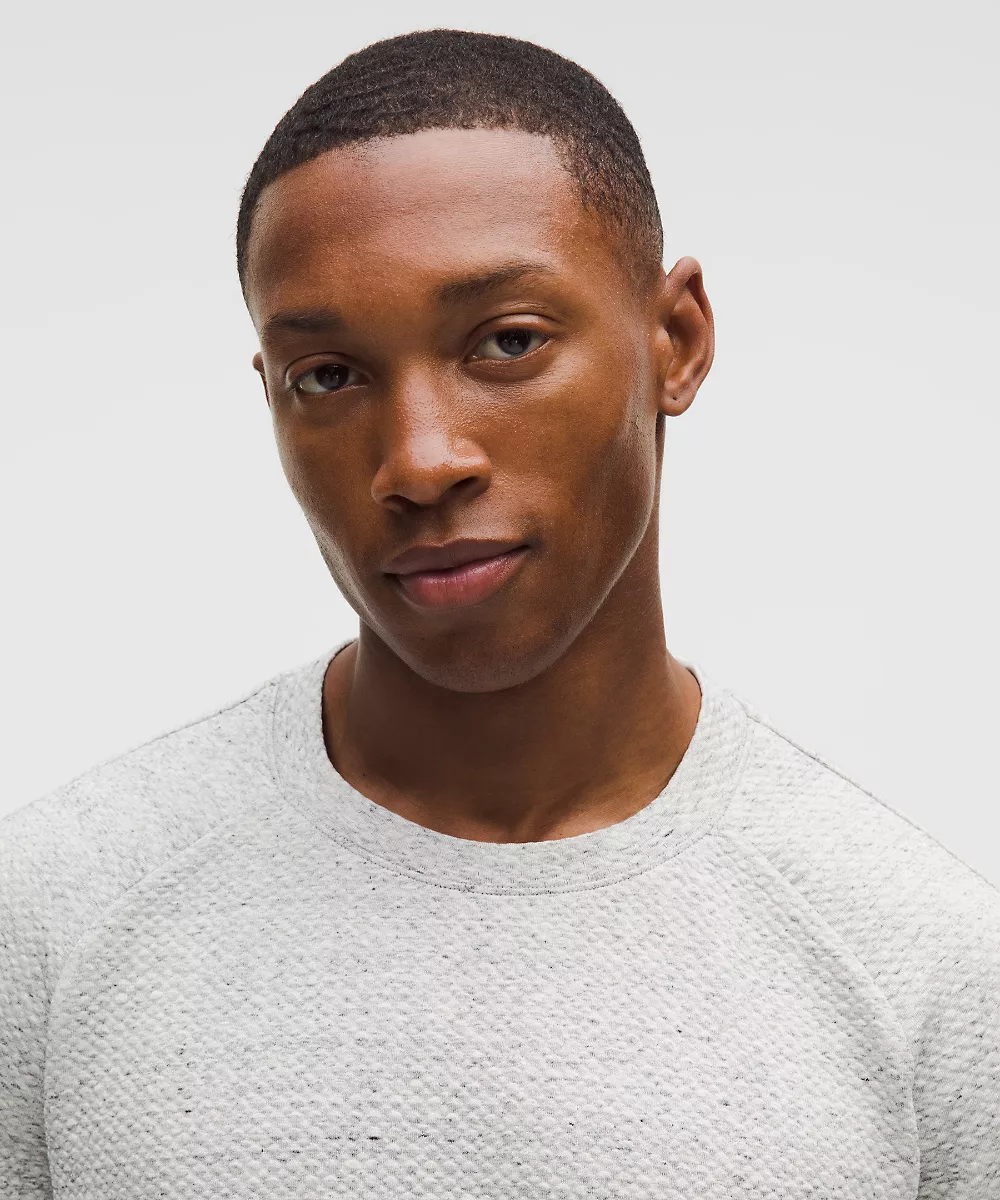 Sweat col rond Ease The Day — Heathered Melody Light Grey/Black, view 4