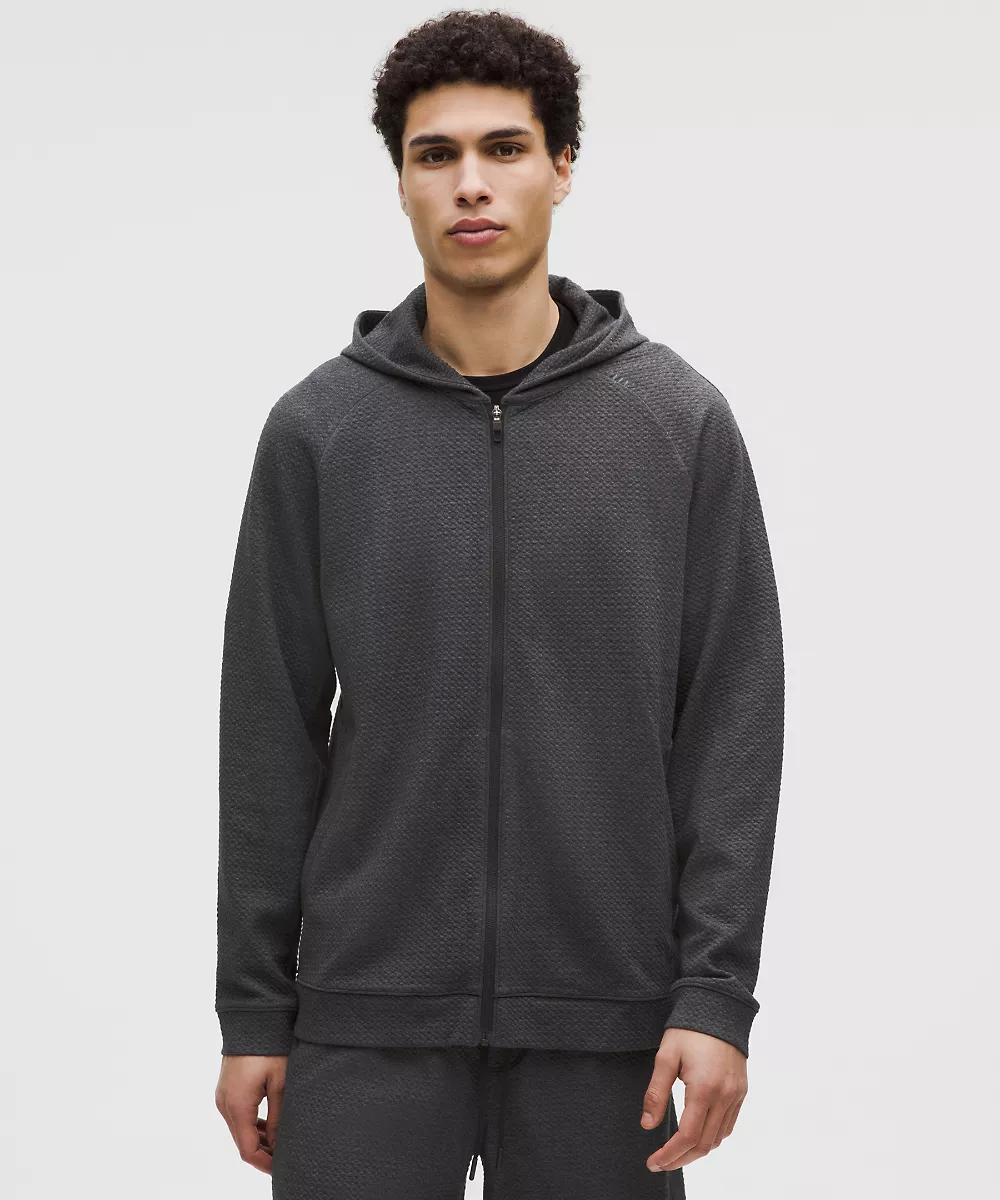 Sweat à capuche zippé Ease The Day — Heathered Black/Black, view 1