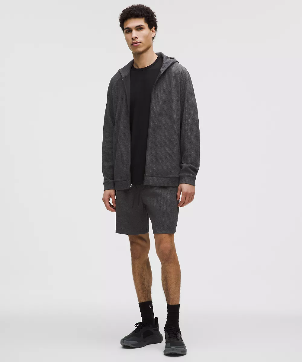Sweat à capuche zippé Ease The Day — Heathered Black/Black, view 2