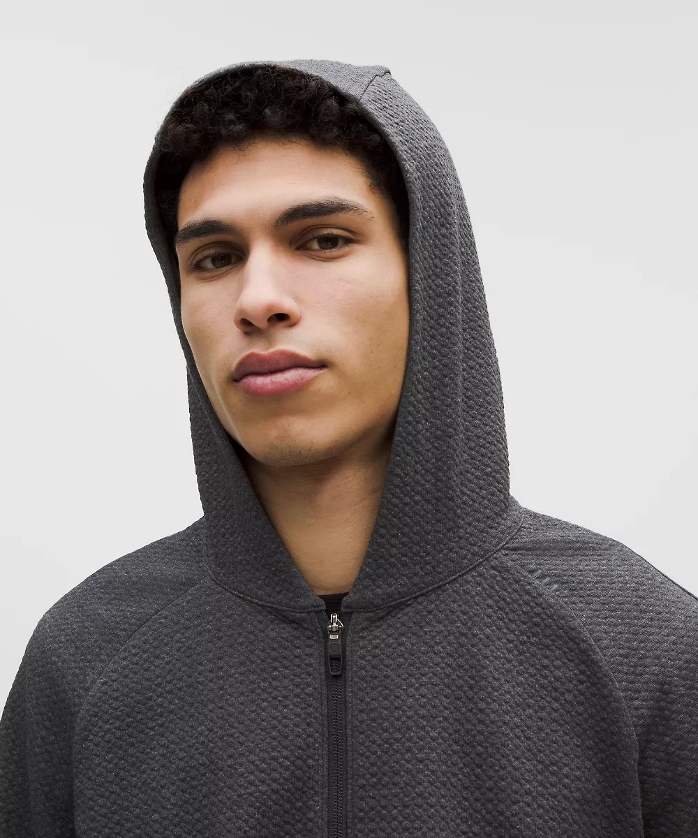 Sweat à capuche zippé Ease The Day — Heathered Black/Black, view 4