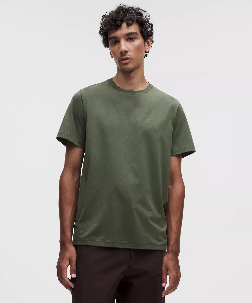 T-shirt classique Everyday en mélange de coton — Sassy Sage, view 1